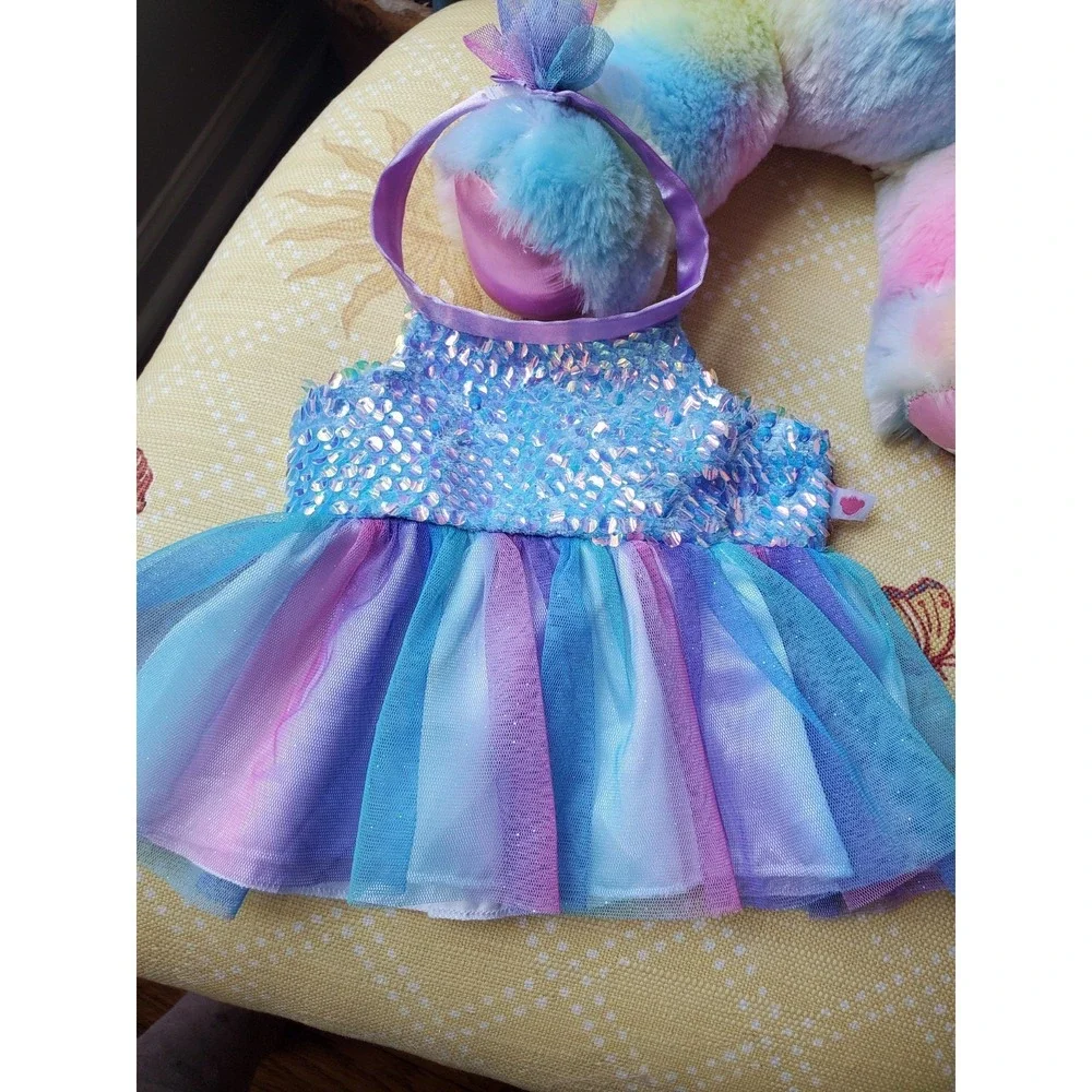 Build A Bear Fairy Bear Plush Pastel Tie Dye 16